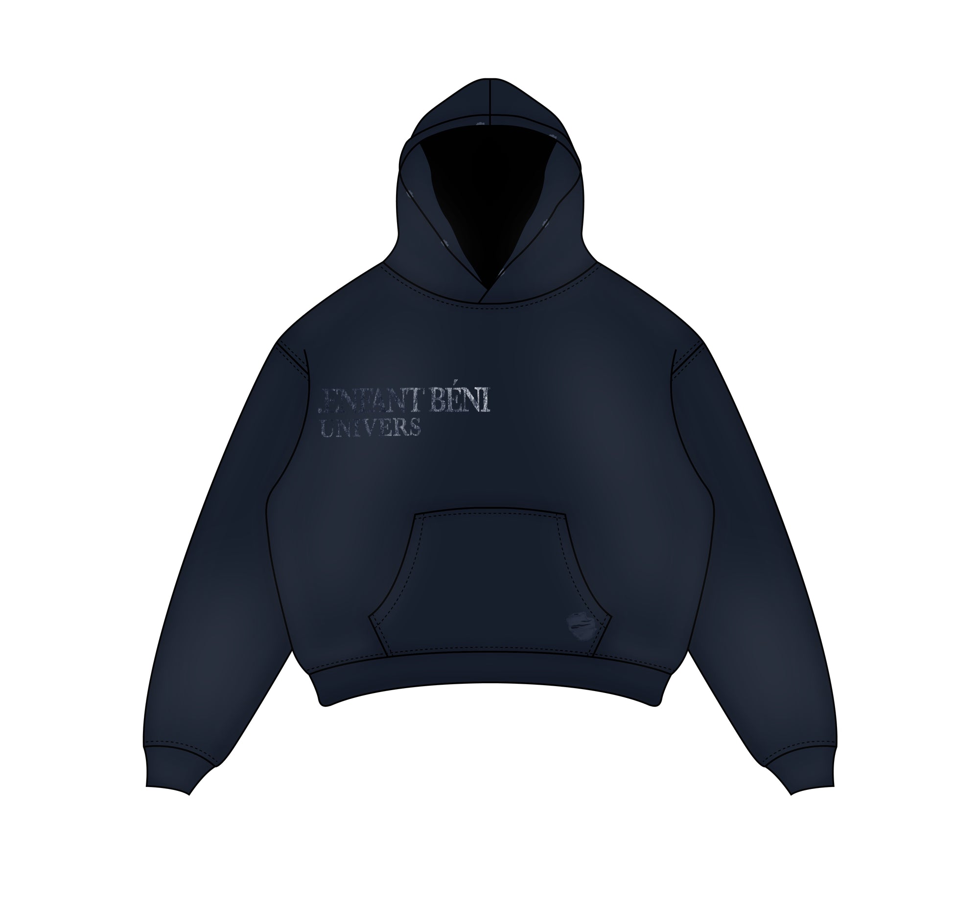 .Dark blue exclusive hoodie